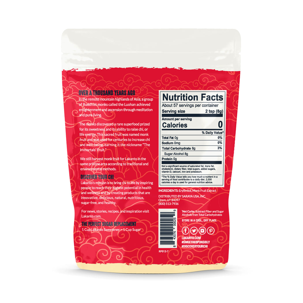 GOLDEN MONKFRUIT 1:1 SUGAR SUBSTITUTE 454G