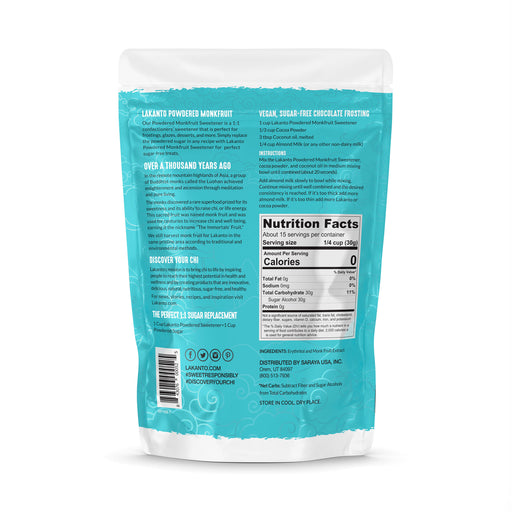 POWDERED 1:1 MONK FRUIT SWEETENER, SUGAR SUBSTITUTE