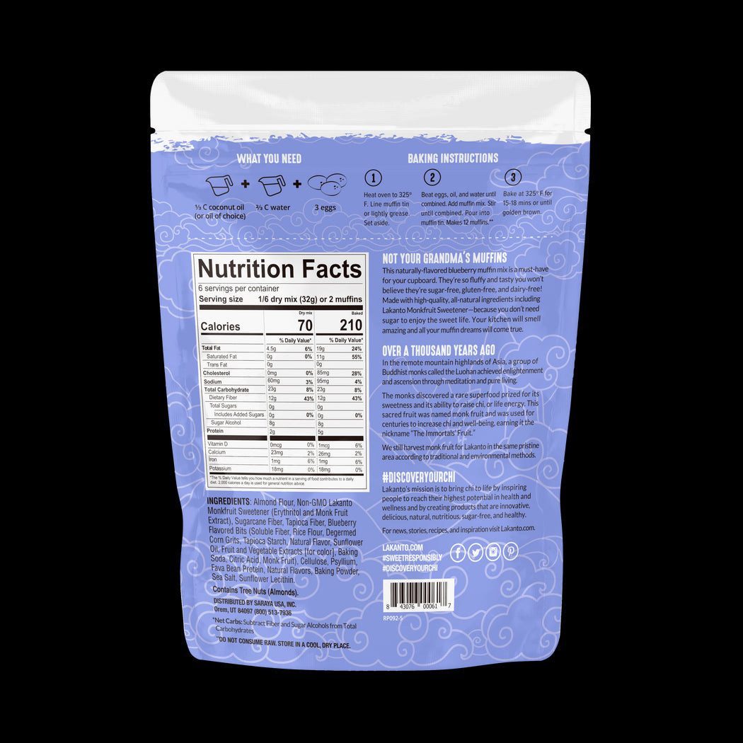 Sugar-Free Blueberry Muffin Mix